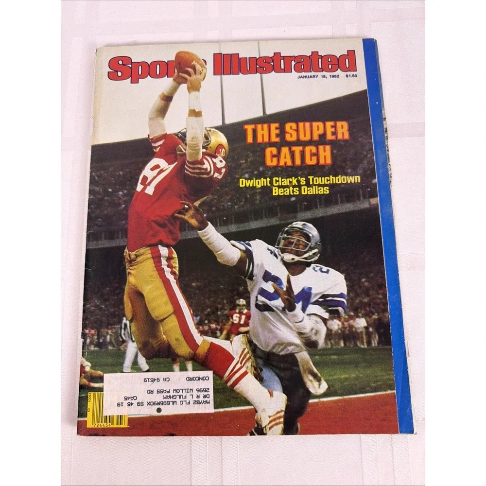 Sports Illustrated January 18, 1982 Dwight Clark San Francisco 49ers The Catch